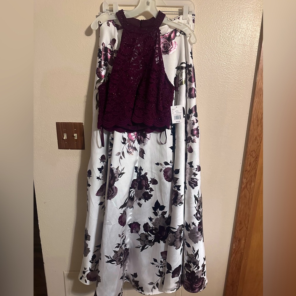 DAVIDS BRIDAL FLORAL SKIRT SET SIZE 11 WOMENS NWT